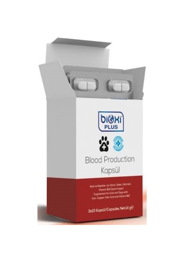 Bioxi Plus Blood Production Kapsül Demir Bakır Folik Asi B Vitamini 30 Kapsül