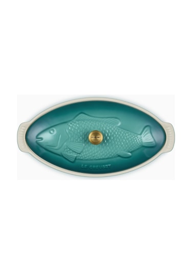 Le Creuset Kapaklı Seramik Balık Pişirme Kabı, 34 Cm Blue Riviera