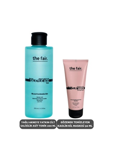 The Fair Yağlı Akneye Yatkın Cilt Salisilik Asit Tonik 200 ML + Gözenek Temizleyen Kaolin Kil Maskesi 30 ML