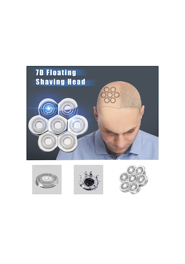 7d Elektrikli Tıraş Makinesi Yedek Başlığı Yüzen Sakal Tıraş Makinesi Bıçak Başlığı