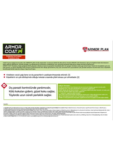 Armor Coat Armor Coat Köpek Bakım Spreyi Çilek Kokulu 75 Ml