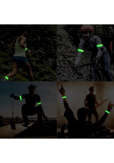 Kangvka Yürüyüş, Koşu Ve Bisiklet İçin Şarj Edilebilir Led Parmaklık 2 Adet , Yansıtıcı Özellikli, Hafif Ve Ayarlanabilir Çok Renkli