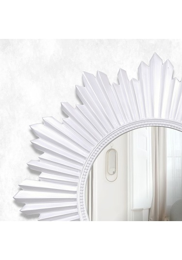 Armanda Yuvarlak Ayna İnci Ceviz