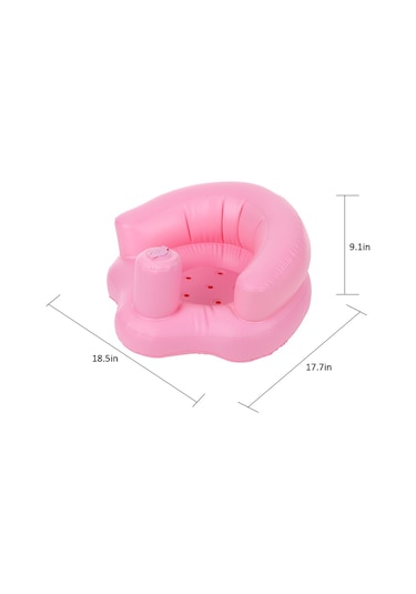 Yifomall Bebek Oturma Eğitimi Sandalyesi - Inflamalı Pvc Masaüstü/plaj/banyo Koltuğu - Ergonomik Tasarım - 5 Ay-2 Yaş - Pembe