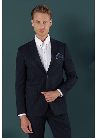 C 652 Slim Fit Lacivert Spor Ceket Lacivert