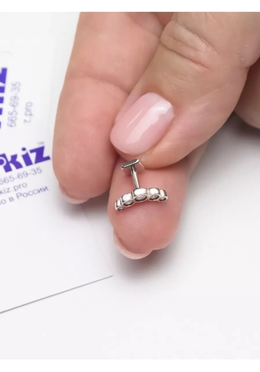 Markiz 925 Ayar Gümüş Kıkırdak Piercing Küpeli Kulak Küpesi 192262703 Gri