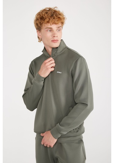 Jepublic Jp Scuba 1/2 Zıp Sweatshırt Yeşil