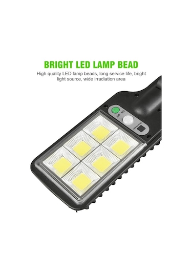 Sones Güneş Enerjili Sokak Lambası Led İnsan Vücudu İndüksiyon Bahçe Lambası, Spec: 616b-72 Uzaktan Kumandalı Cob