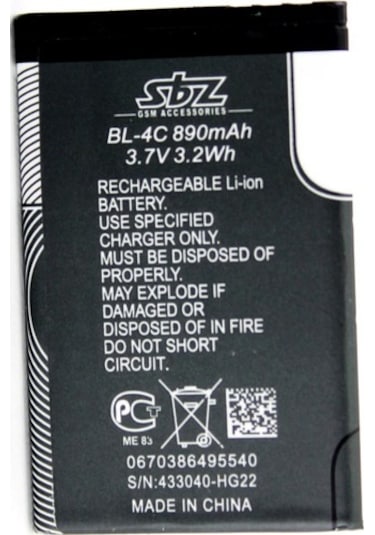 Nokia BL-4C 6300 6100 6101 6131 Batarya