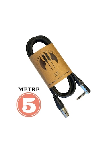 Mikrofon Kablosu 5m Stüdyo Condenser Mikrofon Kablosu Xlr Dişi/L Konnector Kablosu