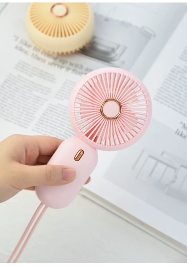 Avuç İçi Taşınabilir Şarjlı Mini Vantilatör El Fanı Pembe Ym88196