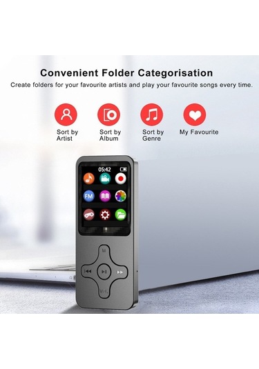 Flybuy Bluetooth 4.0 Mp3 Mp4 Çalar, Taşınabilir Hoparlör, Fm Radyo, E-kitap Okuyucu, Çoklu Dil Destekli Hifi Ses Kalitesi, 16g-128g Depolama