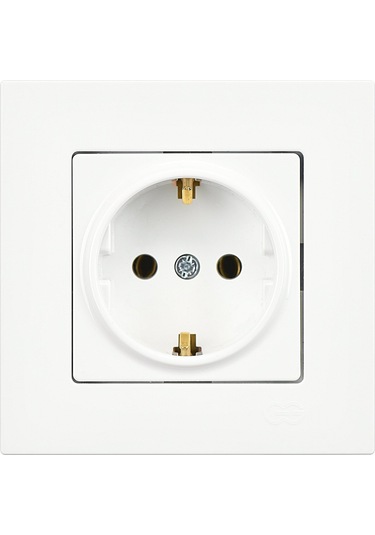 Günsan  Eqona Beyaz Topraklı Priz