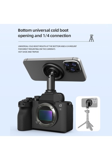 Springsun Taşınabilir Manyetik Telefon Tutucu Tripod Hızlı Sökme Soğuk Ayakkabı Adaptörü Tüm Modeller İçin Diğer