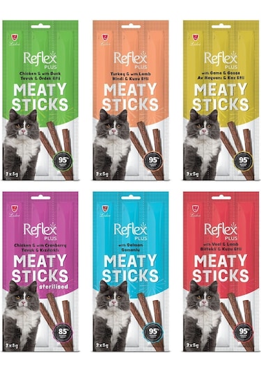 Reflex Meaty Sticks Karışık Kedi Ödül Maması Seti 6'lı 3 x 5 G