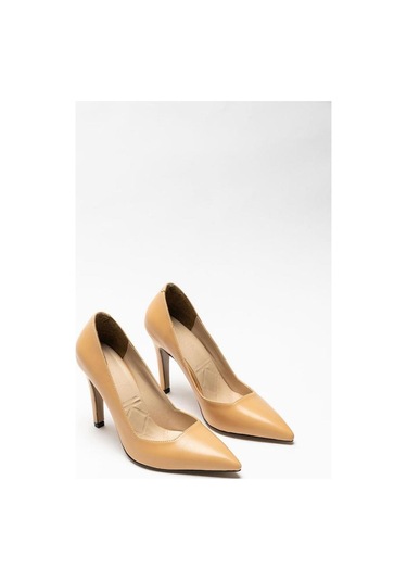 Kadın Kaydırmaz Taban Yumusak Deri Topuklu Stiletto Alara 001