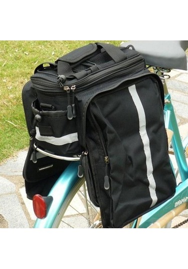 Didadodo 27l Bisiklet Çantası Arka Raf Modeli Bisiklet Taşıyıcı Çanta, Siyah Siyah