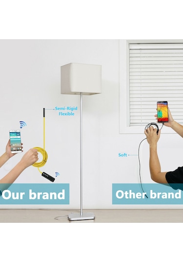 Newdaki 10 M Sarı Sert Tel 1200 Piksel 2 Mp Endoskop Wifi Yılan Kamera