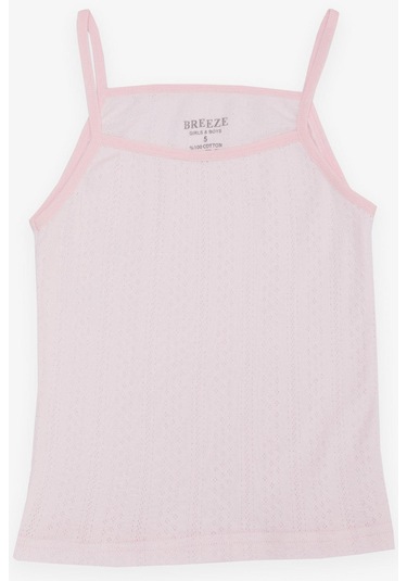 Breeze Kız Çocuk Atlet & Slip Takım Jakarlı 3-11 Yaş, Pembe-pembe Pembe