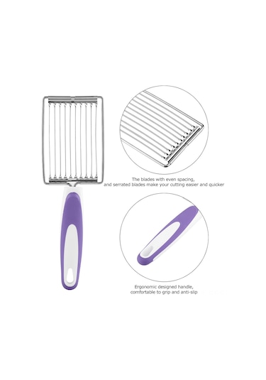 Springsun Mutfak Çekiç Aleti: Inox Bıçaklı, Eşit Dilimler, Ham/peynir/konserve, Ergonomik Tutamak, Mavi Mavi