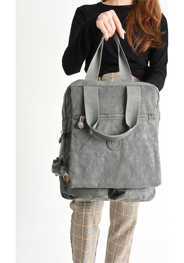 İki Fonksiyonlu Sırt Ve El Çantası Ultra Hafif Gri Model:571-5h - Gri