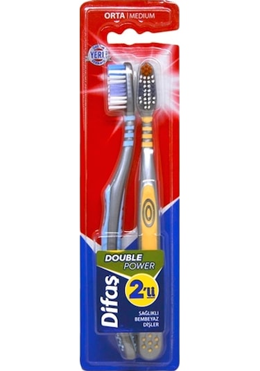 Difaş Double Power 2'li Diş Fırçası Medium