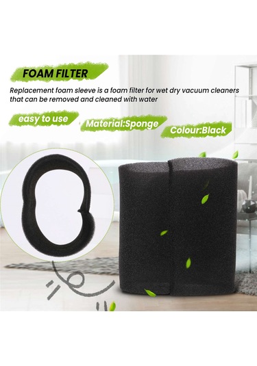 Crackedice Karcher Wd Nt Serisi Aksesuarları İçin 2 Adet Islak Ve Kuru Köpük Filtre