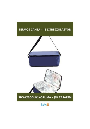 15 Litre Kapasiteli Termos Çanta Sıcak Soğuk Tutma Özellikli Çok Renkli