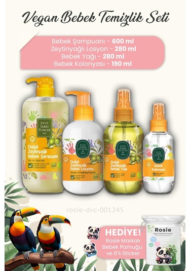 Eyüp Sabri Tuncer Vegan Bebek Temizlik Seti Ve Bebek Pamuğu Rosıe