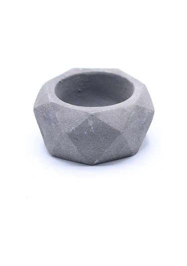 Elmas Beton Saksı 05 Gri