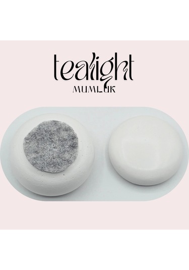 Aurora Tealight Mumluk Dekoratif Obje El Yapımı Tekli Beyaz