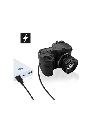 Kosona Andoer Dr-e6 Canon Lp-e6 Sahte Pil, 5v 2a Usb Artırıcı Kablolu 200cm , 8v Çıkış, 5d2/5d3/5d4/6d/6d2/60d/7d/70d/80d/90d Dslr Kameralar İçin, Güvenlik Koruma Ce Onaylı