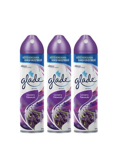 Glade 3'lü Aerosol Oda Kokusu Lavanta Ferahlığı 300 ML