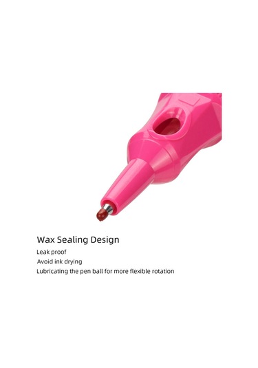 Mufunye Tükenmez Kalem, Basınç Elastik Silikon Kesim Çizgisi Hissi Uygulaması, Pembe 300g 0,5mm Dolum Kartuşu