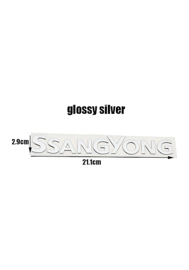 Ssangyong-1 Adet Abs Ssangyong Araba Mektubu Logosu Ön Kaput Kaput Amblemi Arka Bagaj Rozeti Kuyruk Etiket Oto Aksesuar