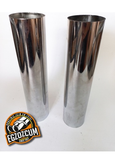 60 Mm. Düz Nikelaj Varex Egzoz Eksoz Çıkış Borusu