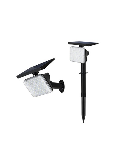 Moly Türkçe Led Spot Işığı, 32 Led, Güneş Enerjili, Ip65 Su Geçirmez, Ayarlanabilir Parlaklık, Duvar/yerde Montaj, 2200mah Pil, Bahçe Aydınlatması Diğer