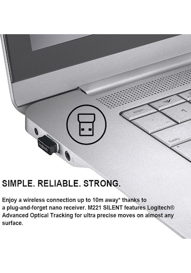 Logitech M221 Sessiz Kablosuz Optik Mouse