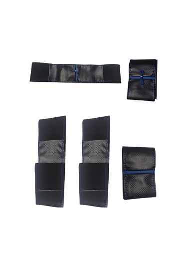 Ssangyong Kyron Carbon Alkantara Direksiyon Kılıfı Mavi İp Yüzük