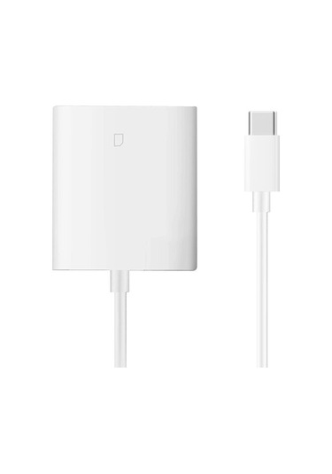 Jeehugo Type-c'den Sd/tf Kart Okuyucu, 64gb'a Kadar Destekli, Hızlı Fotoğraf Paylaşımı, Plug & Play, Beyaz, Taşınabilir Abs Tasarım