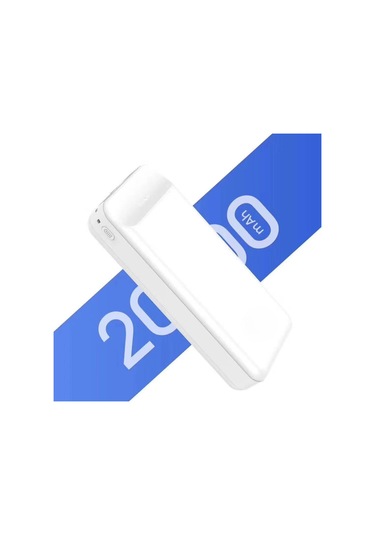 Hızlı Şarj Ve Led Göstergeli 20000 Mah Powerbank Yüksek Kaliteli Güvenli Li-polimer Batarya BEYAZ