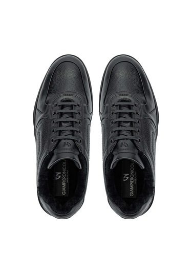 Giampiero Nicola Erkek Hakiki Deri Siyah Casual Ayakkabı 664 401110a Erk Ayk Sk24-25 Nero Siyah