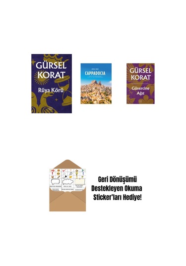 Rüya Körü + Cappadocia Ciltli + Güvercine Ağıt + Okuma Sticker'ları