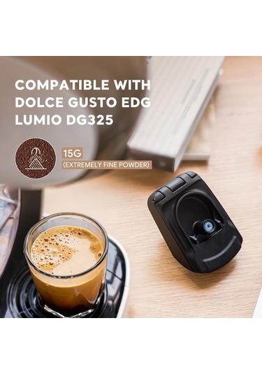 İ Cafilas Ue2229 Yeniden Kullanılabilir Kahve Adaptör Filtresi Doldurulabilir Krema Makinesi Dolce Gusto Makinesi Edg Lumıo Dg325 1 Adapter