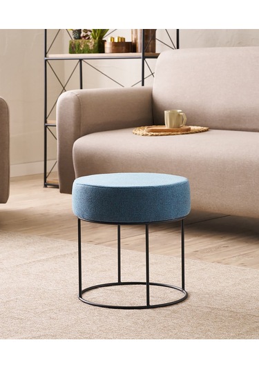 Favora Didim Puf - Mavi Mavi