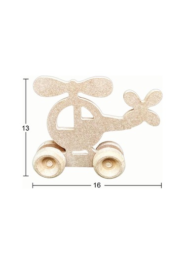 Ahşap Oyuncak Helikopter 16x13cm Oy104