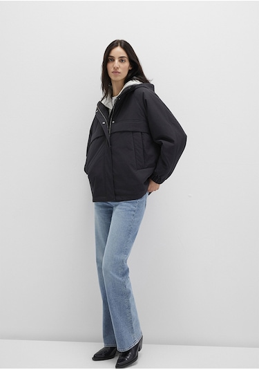 Mavi - Kapüşonlu Siyah Ceket 1110348-900 Siyah