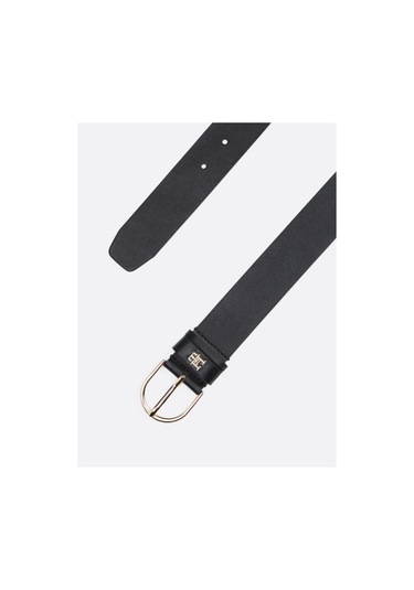 Tommy Hilfiger Siyah Kadın Deri Kemer-6080 Siyah