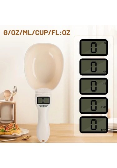 Elmpaly Beyaz Dijital Mutfak Terazisi Hassas 0 1g 800g Tare Ölçüm Kaşığı Lcd Ekran