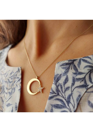 Bilezikhane Altın Ayyıldız Kolye 30235066